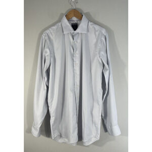 Proper Shirtings Contemporary Fit Button Up Dress Shirt Mens 17 36-35 Light Gray